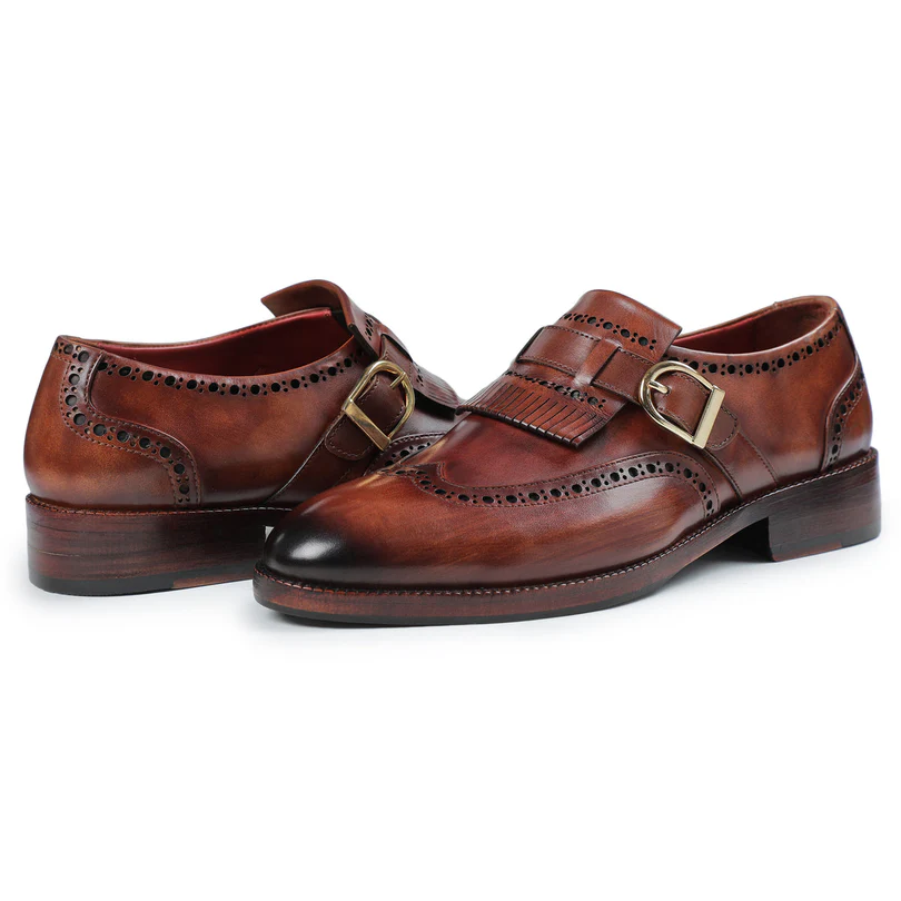 Brown Handmade Loafers for Men | Premium Leather Slip-On Dress Shoes - Image 6