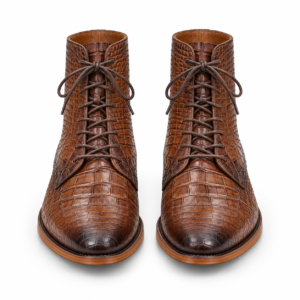 Alligator Lace-Up Boots for Men