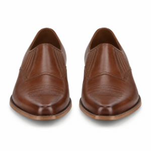 Brown Leather Cowboy Shoes for Men – Western Style
