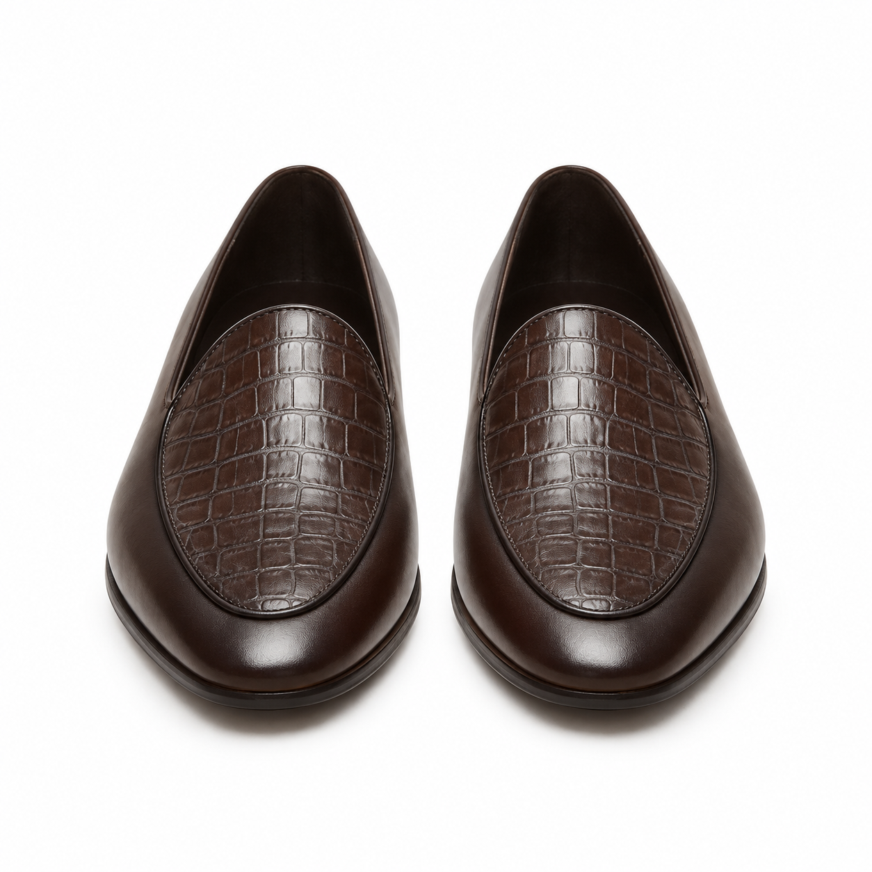 Chocolate Brown Loafers for Men | Handmade Genuine Leather Slip-On Dress Shoes | Premium Classic Footwear