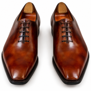 Brown Textured Oxford Shoes for Men | Handmade Genuine Leather Dress Oxfords | Classic Formal Footwear