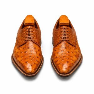 Men's Ostrich Leather Dress Shoes | Handmade Luxury Formal Shoes