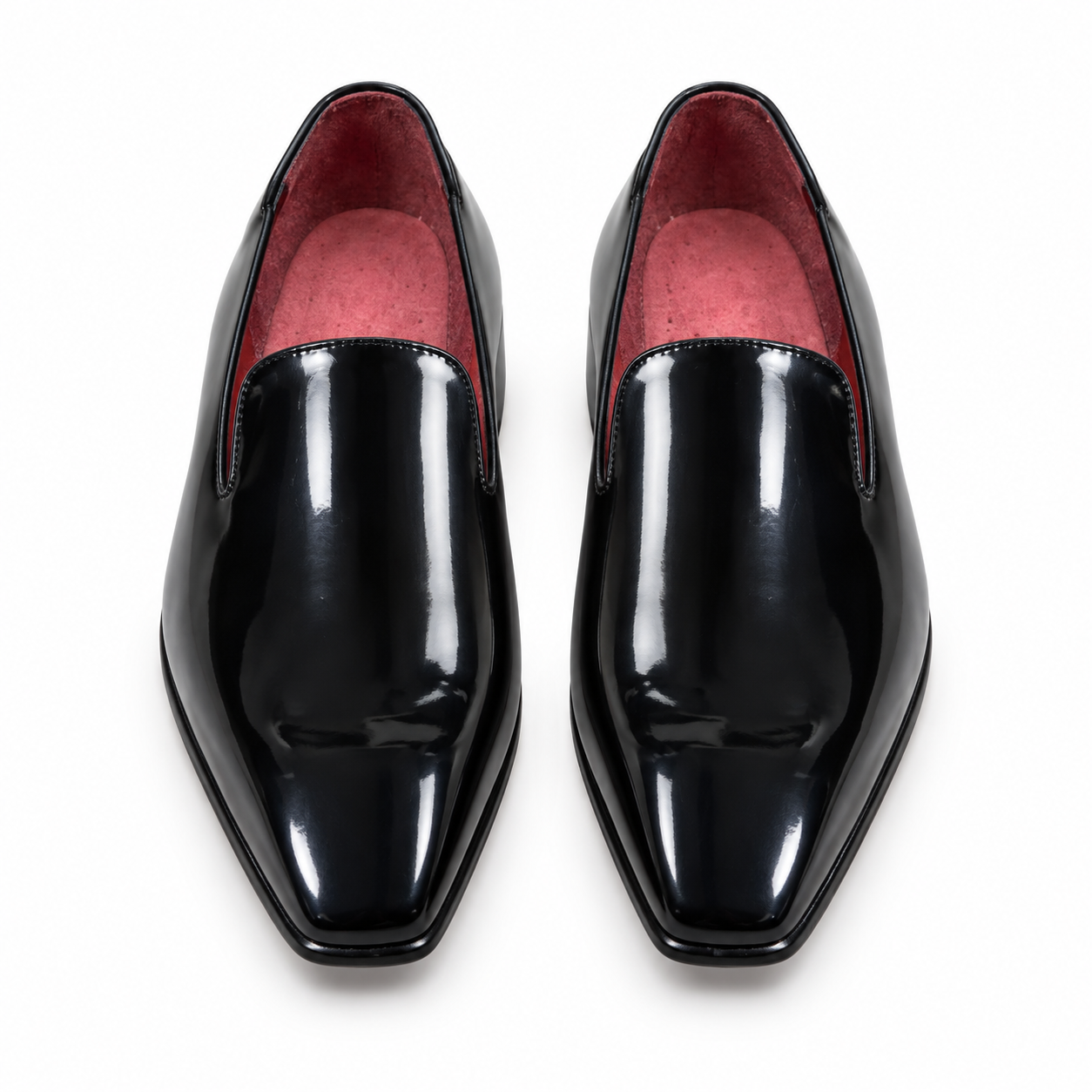 Classic Black Leather Red Bottom Loafers | Handcrafted by Artisanwalks