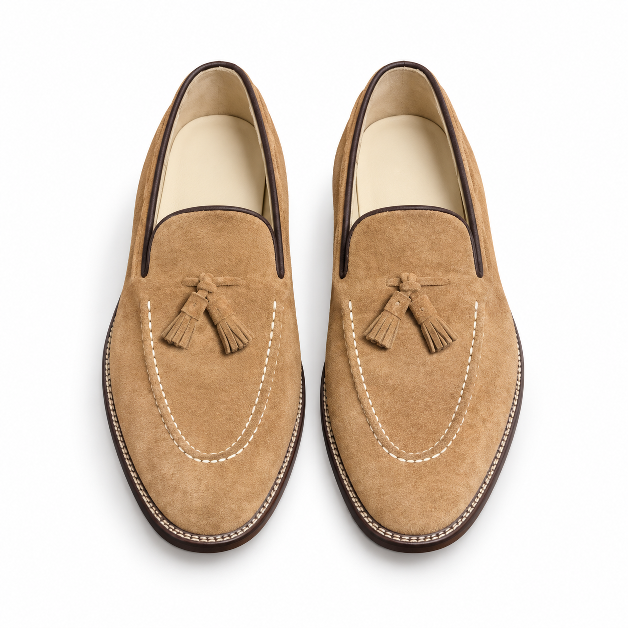 Bespoke Suede Loafers for Men | Custom Made Handmade Luxury Slip-On Dress Shoes