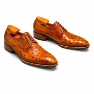 Men's Ostrich Leather Dress Shoes | Handmade Luxury Formal Shoes