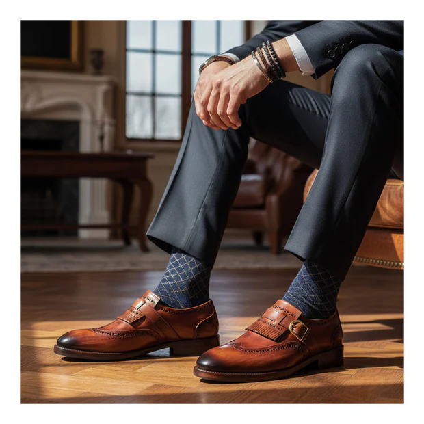 Brown Handmade Loafers for Men | Premium Leather Slip-On Dress Shoes - Image 7