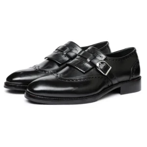 Black Handmade Loafers for Men | Premium Leather Slip-On Dress Shoes