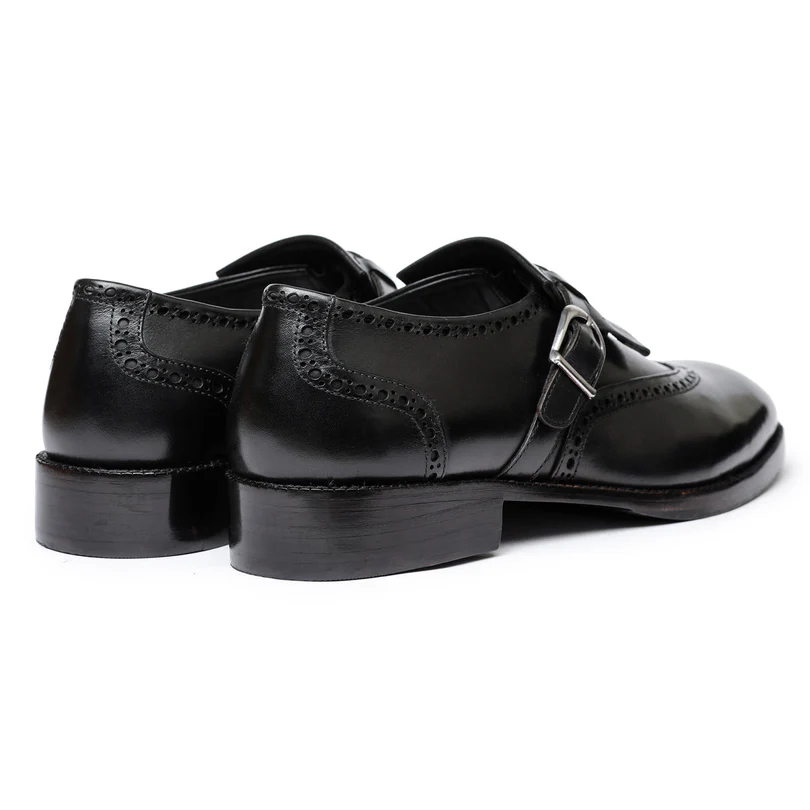 Black Handmade Loafers for Men | Premium Leather Slip-On Dress Shoes - Image 4