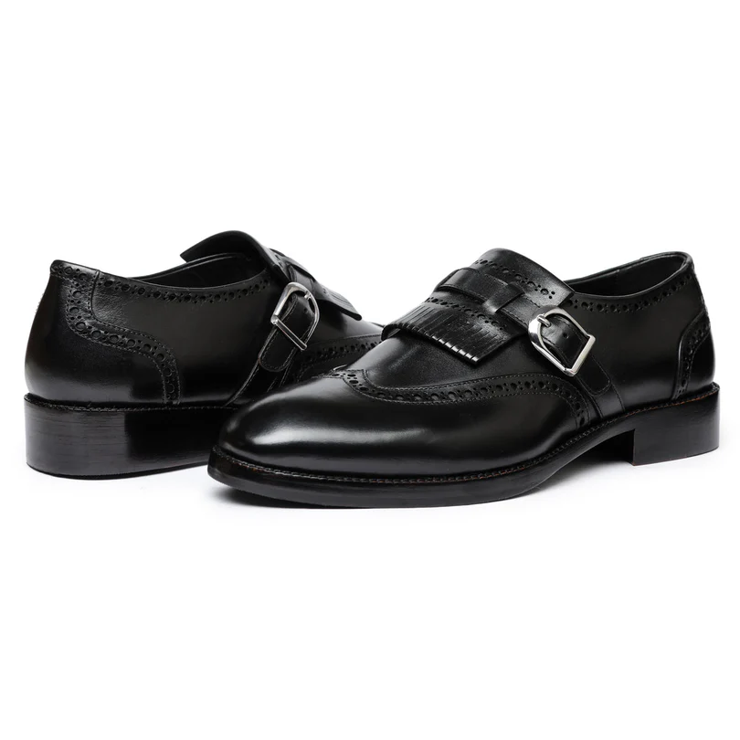 Black Handmade Loafers for Men | Premium Leather Slip-On Dress Shoes - Image 3