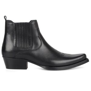 Bespoke Black Western Style Cowboy Boots – Handmade Custom Leather Cowboy Boots for Men