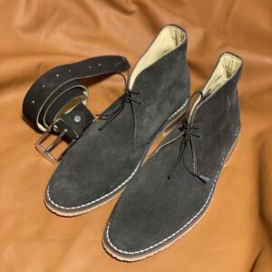 Black Suede Chukka Boots for Men – Handmade Premium Leather Casual Dress Boots