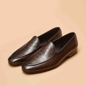 Chocolate Brown Loafers for Men | Handmade Genuine Leather Slip-On Dress Shoes | Premium Classic Footwear