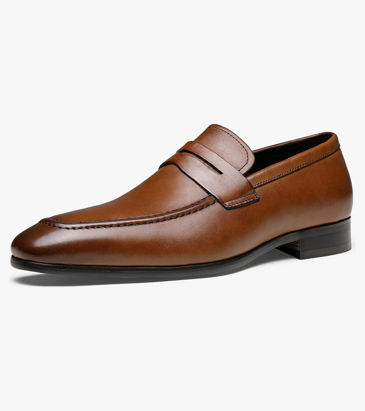 Brown Penny Loafers for Men | Handmade Genuine Leather Slip-On Dress Shoes | Classic Formal Footwear - Image 2