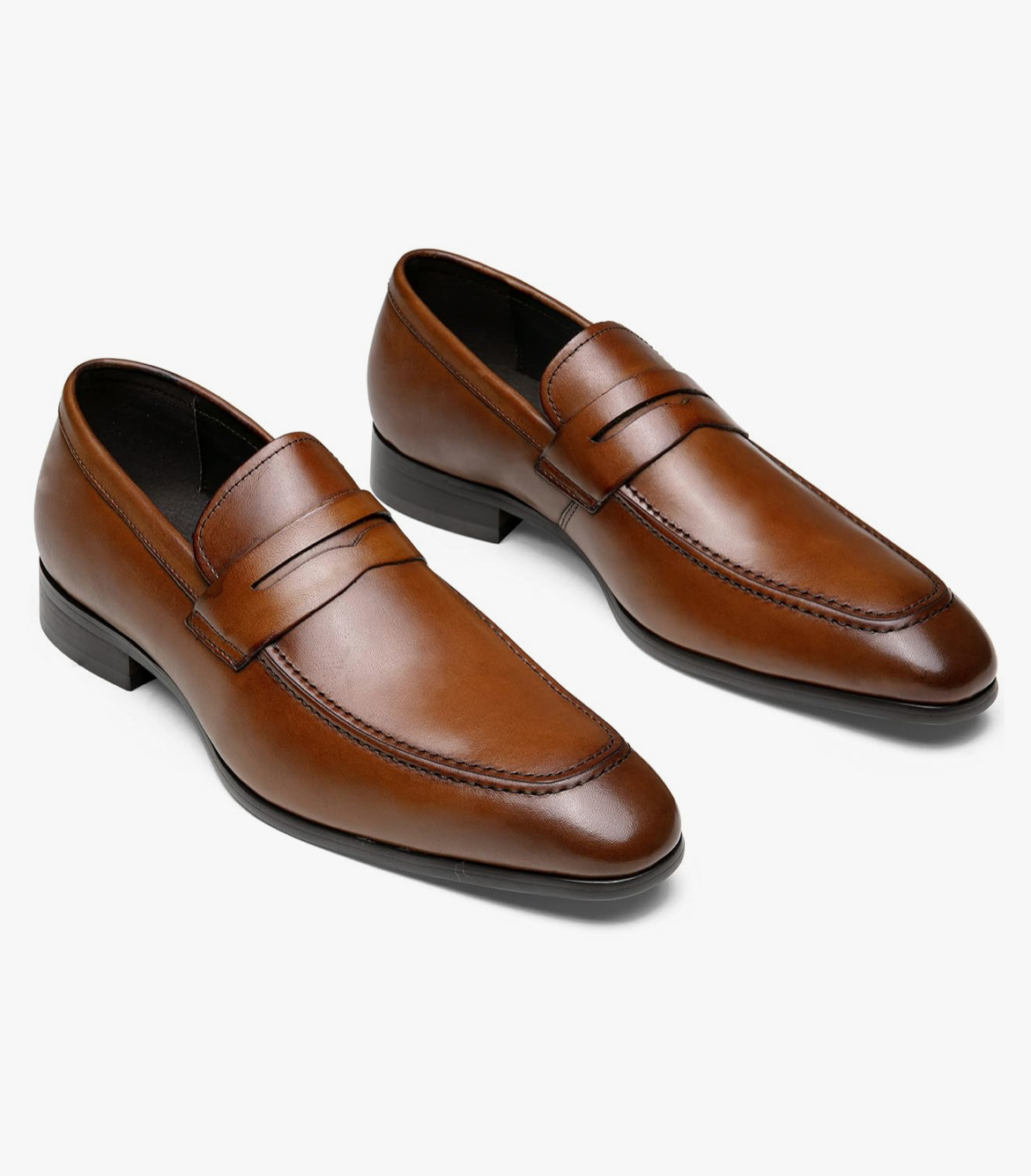 Brown Penny Loafers for Men | Handmade Genuine Leather Slip-On Dress Shoes | Classic Formal Footwear - Image 4