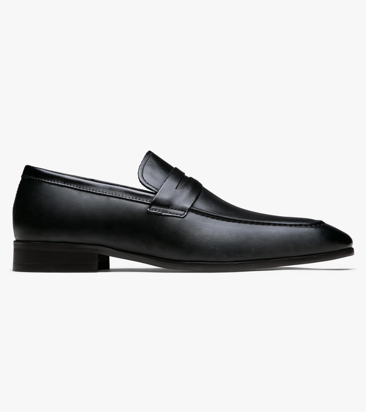 Black Calf Leather Penny Loafers for Men | Handmade Genuine Leather Slip-On Dress Shoes - Image 8