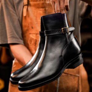 Black Leather Boots for Men | Handmade Premium Leather Dress Boots | Genuine Leather Ankle Boots