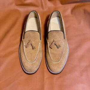 Bespoke Suede Loafers for Men | Custom Made Handmade Luxury Slip-On Dress Shoes