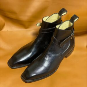 Men's Handcrafted Black Leather Boots – Premium Artisan Style