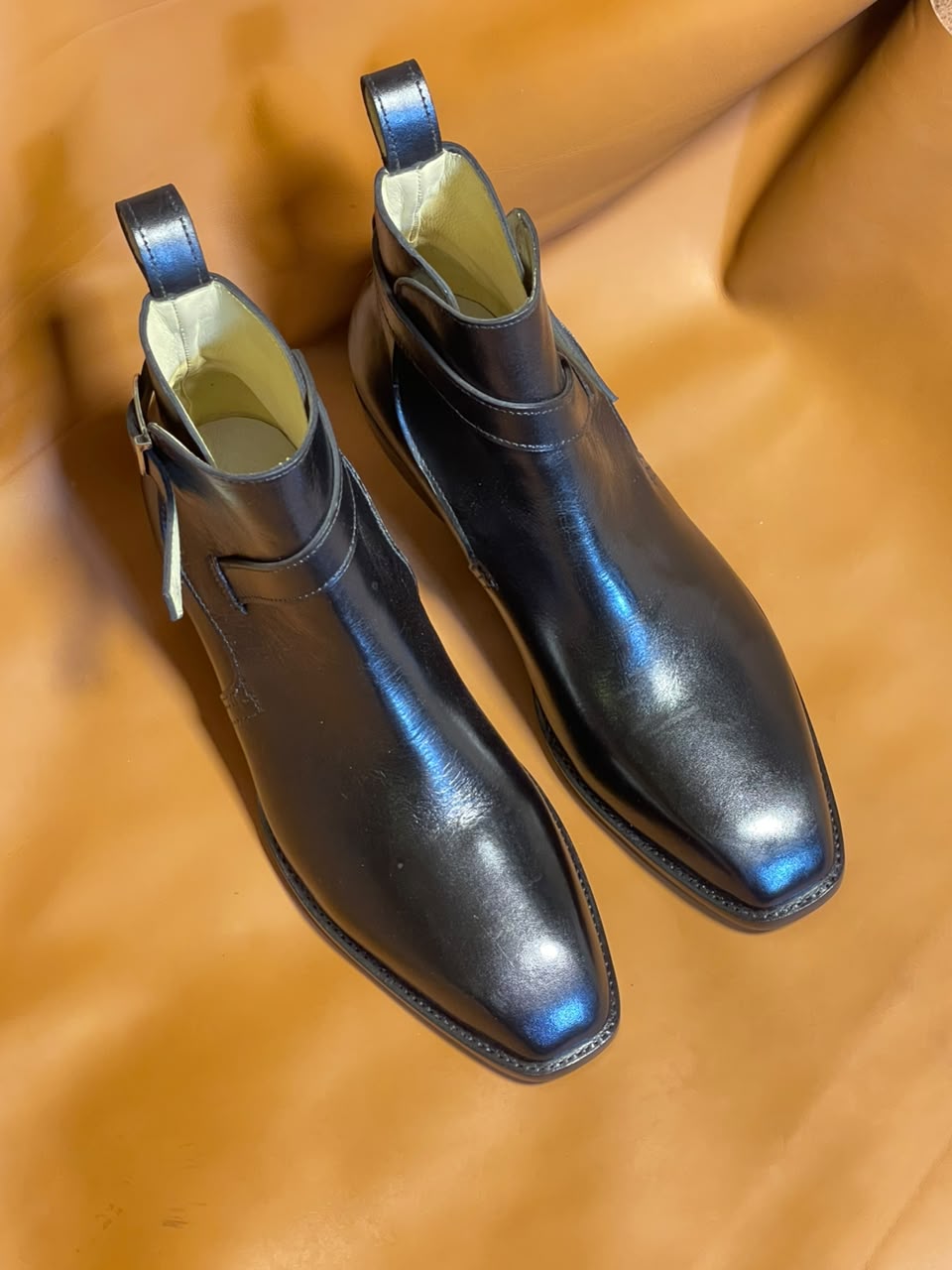 Men's Handcrafted Black Leather Boots – Premium Artisan Style - Image 4