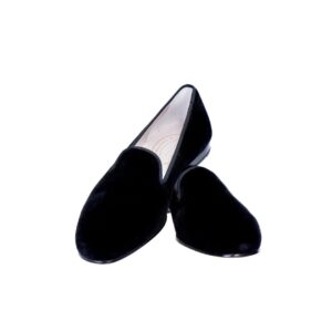 Black Velvet Handmade Loafers for Men | Luxury Embroidered Slip-On Shoes | Premium Wedding & Formal Footwear