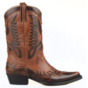 Brown Western Cowboy Boots for Men – Genuine Leather