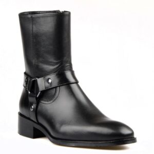 Black Leather Cowboy Boots for Men – Western Style