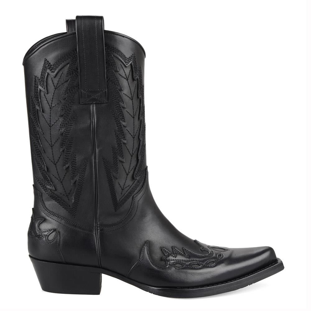 Black Western Cowboy Boots for Men – Genuine Leather - Image 6