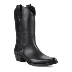 Black Western Cowboy Boots for Men – Genuine Leather
