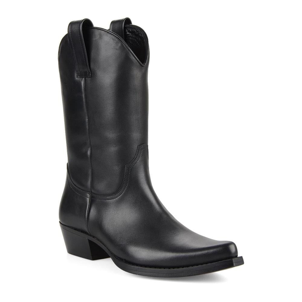 Black Western Cowboy Boots for Men – Genuine Leather