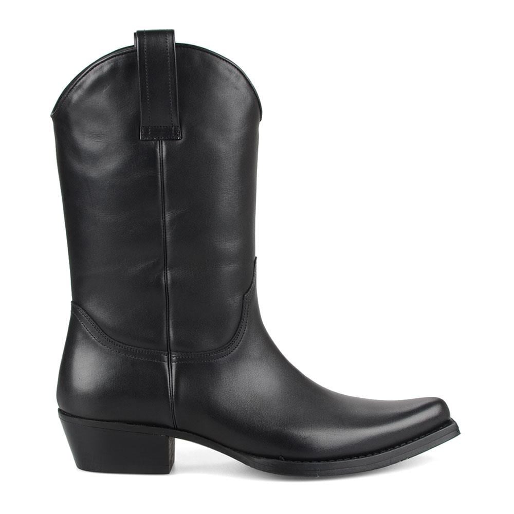 Black Western Cowboy Boots for Men – Genuine Leather - Image 6