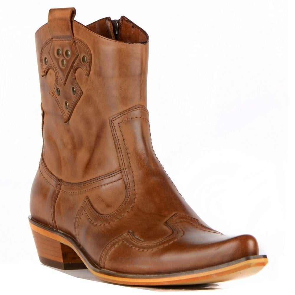 Brown Western Cowboy Boots for Men – Genuine Leather