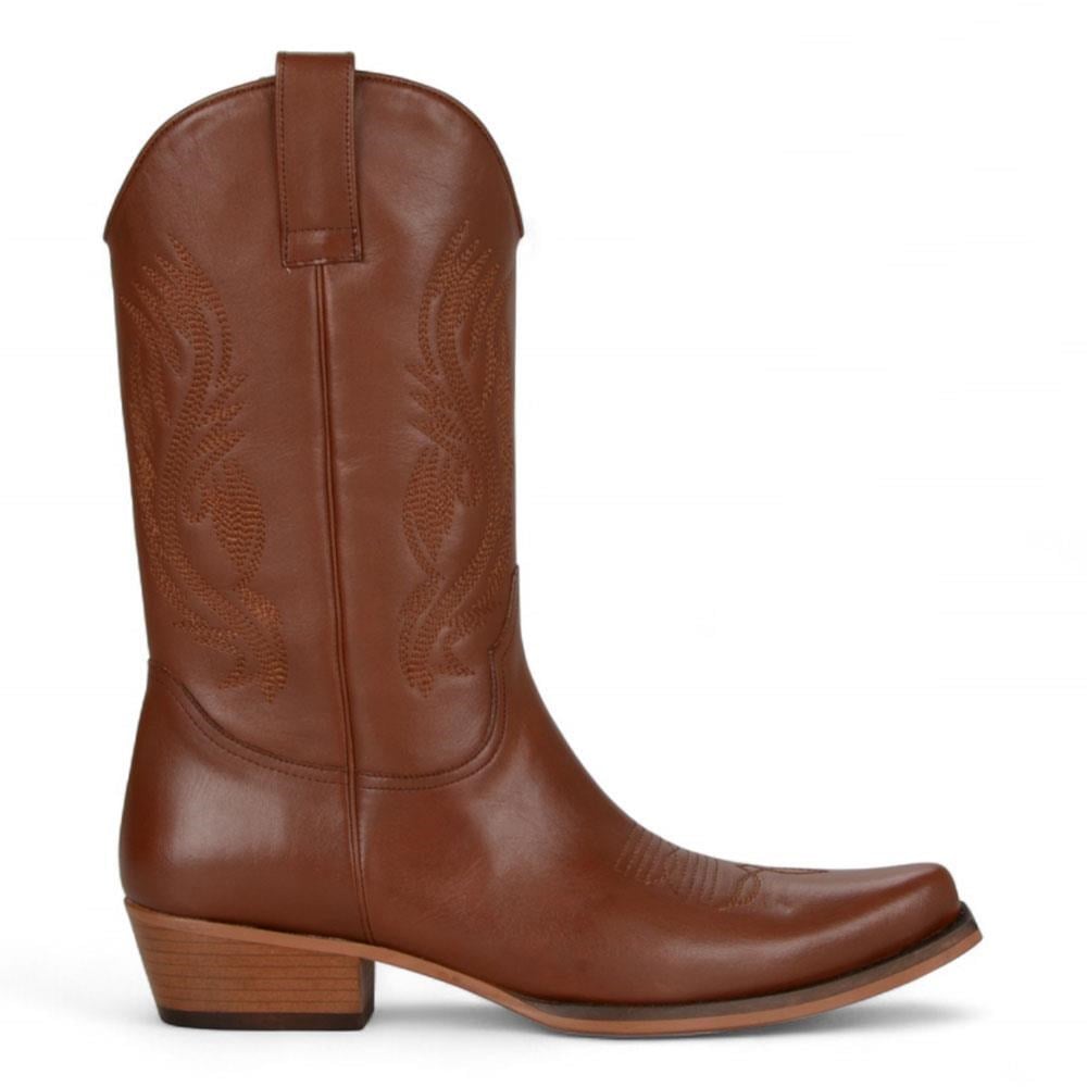 Brown Western Cowboy Boots for Men – Genuine Leather - Image 6