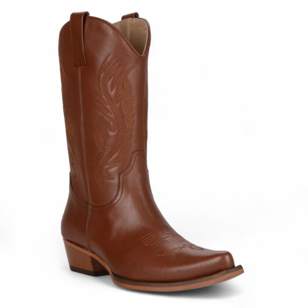 Brown Western Cowboy Boots for Men – Genuine Leather