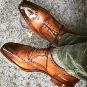 Brown Oxford Brogues for Men | Handmade Genuine Leather Dress Shoes | Classic Formal Footwear