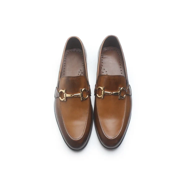 Bespoke Brown Leather Loafers for Men – Handmade Custom Dress Shoes - Image 2