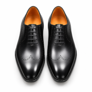 Handmade Black Wholecut Oxford Shoes – Chiseled Toe